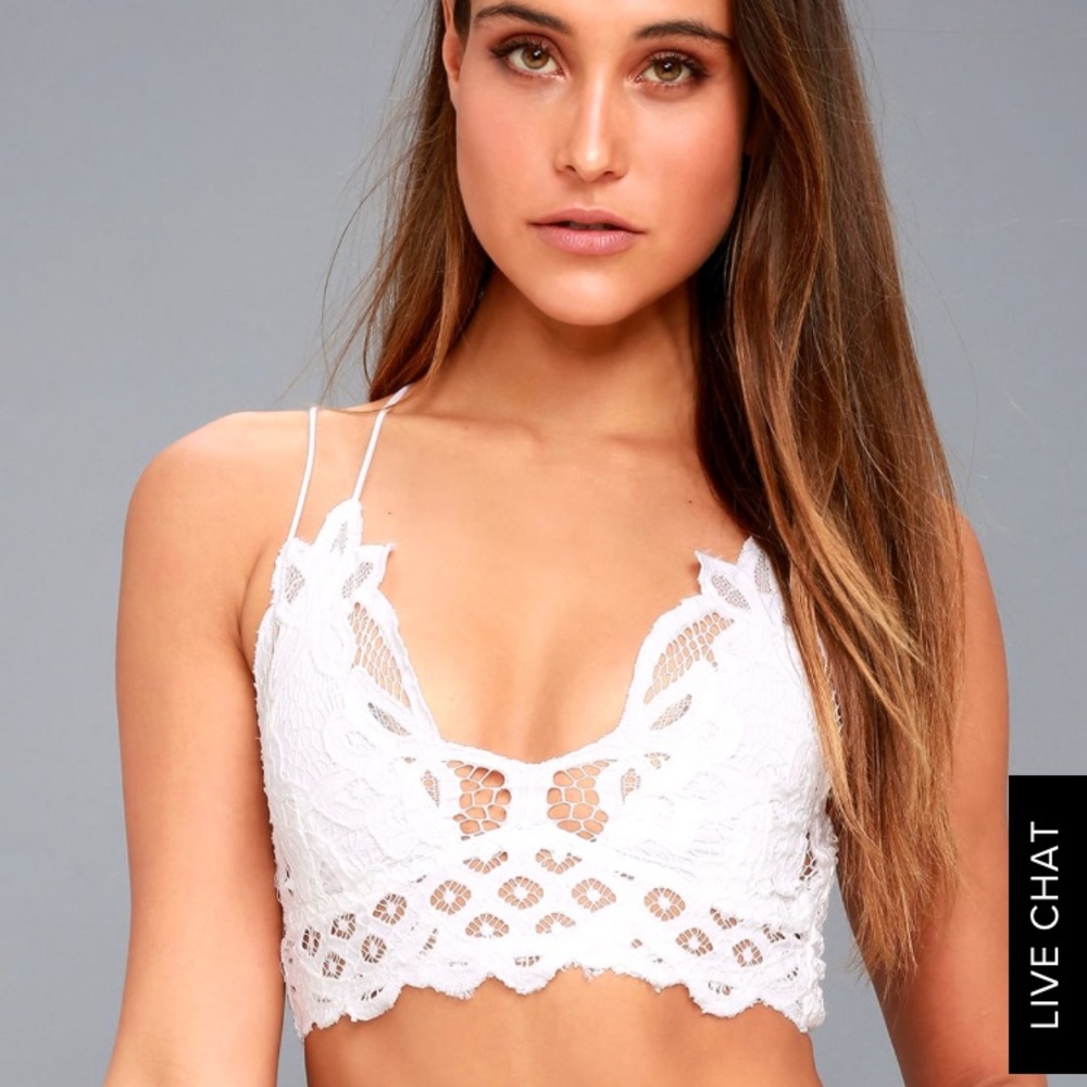 White lace bralette